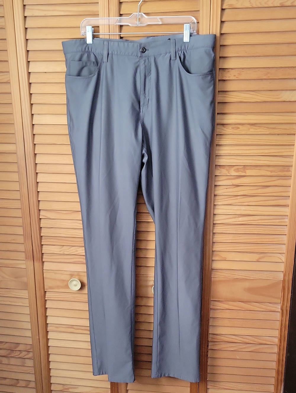 Greg Norman ML75 Microlux Golf Pants Mens Gray Stretch Play Dry Size 38x34